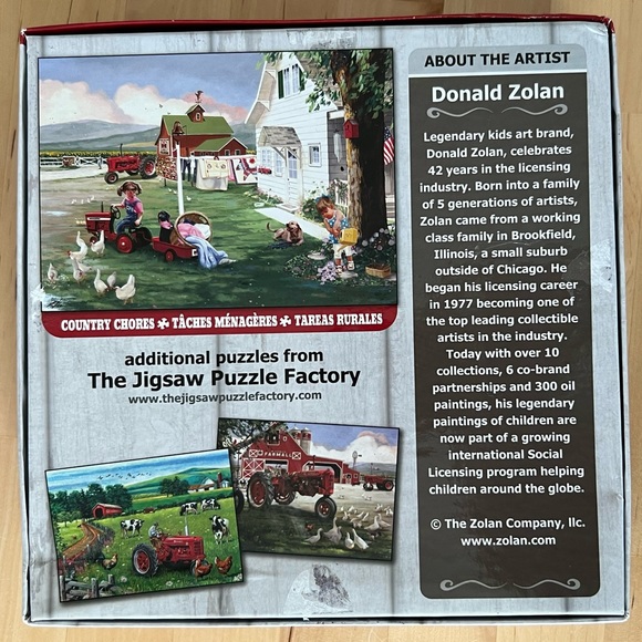 The Jigsaw Puzzle Factory “Country Chores” 1000-pc Puzzle - Picture 2 of 7